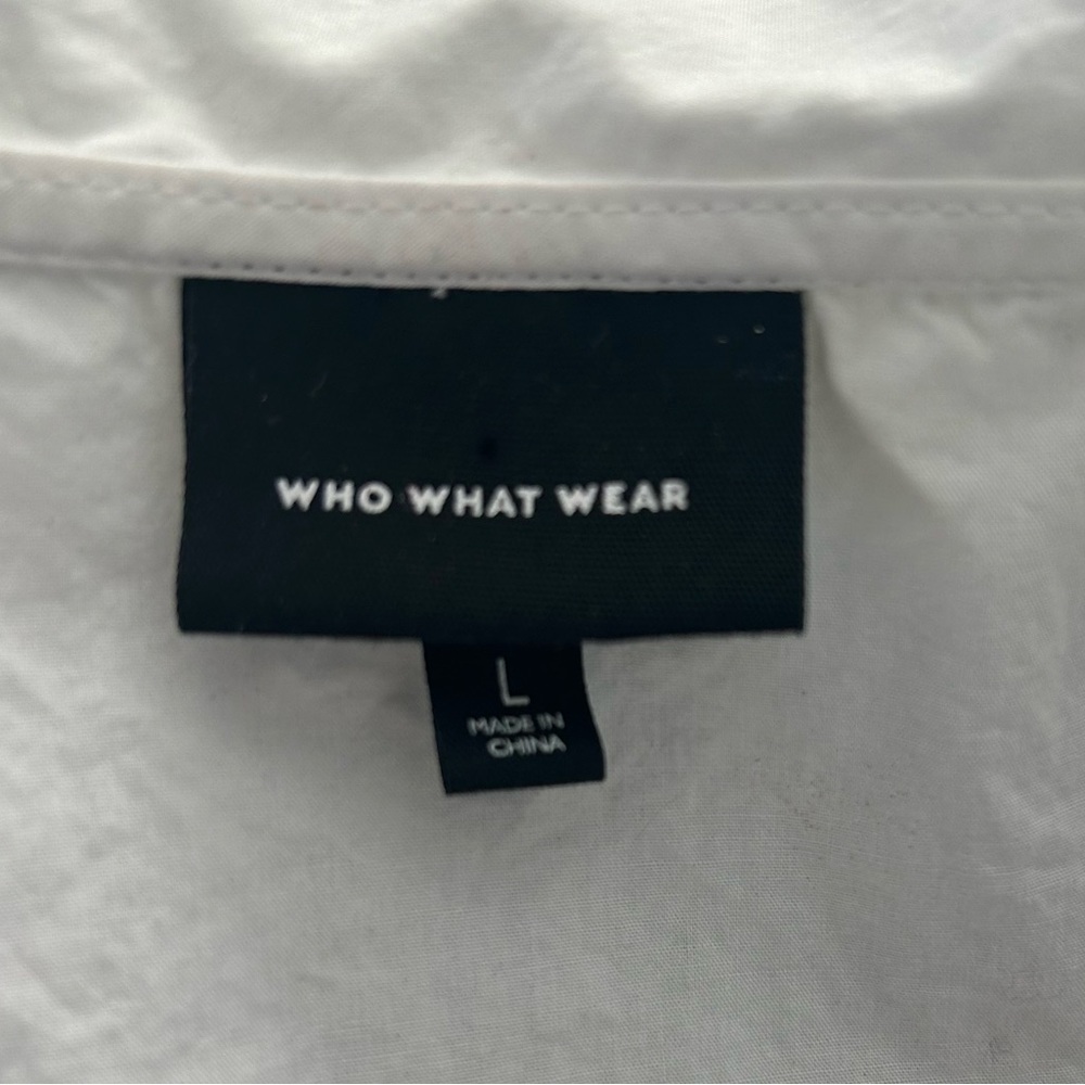 White Ruffle Collar Button-Up - Picture 4 of 5